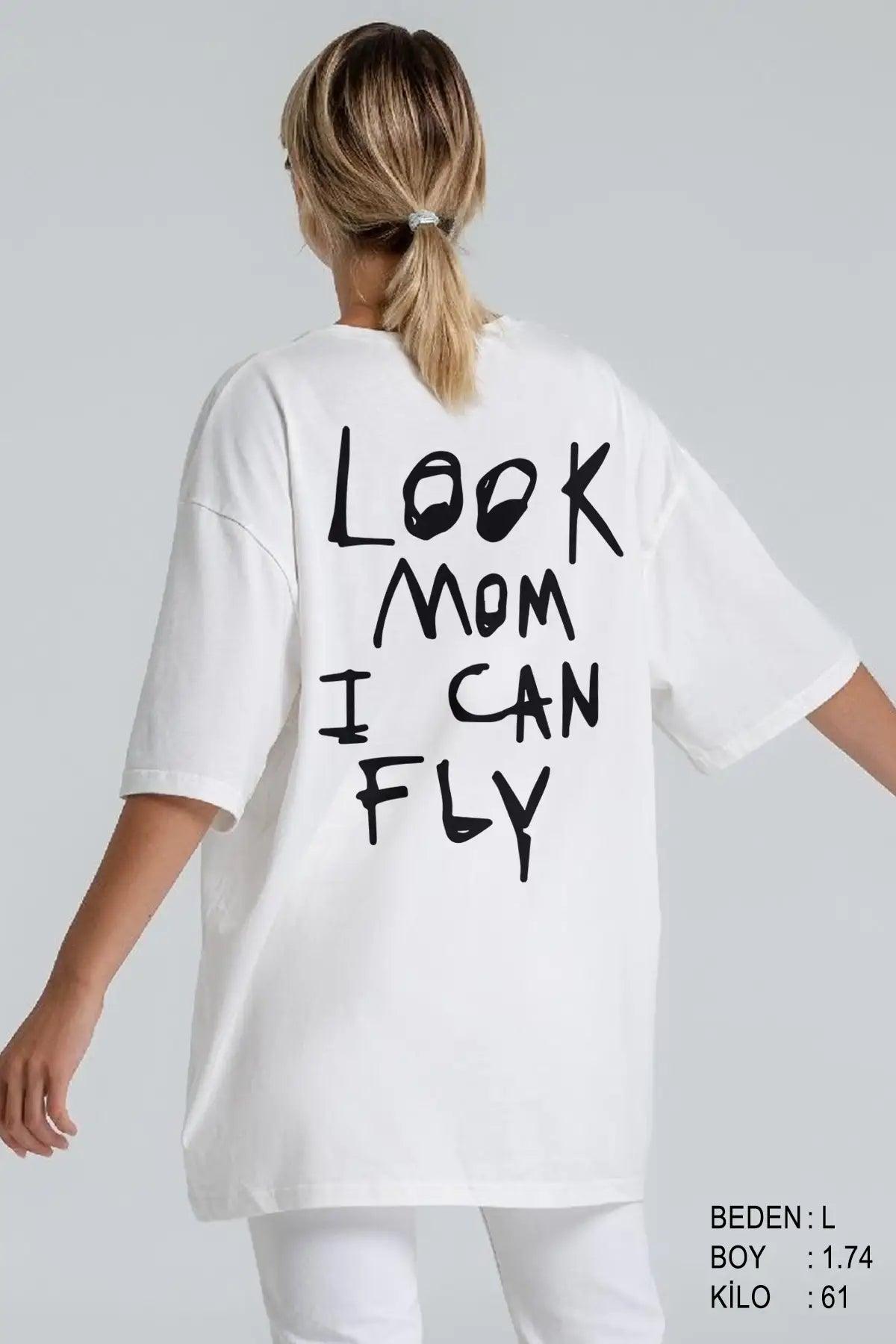 I Can Fly Oversize Kadın Tişört - PΛSΛGE
