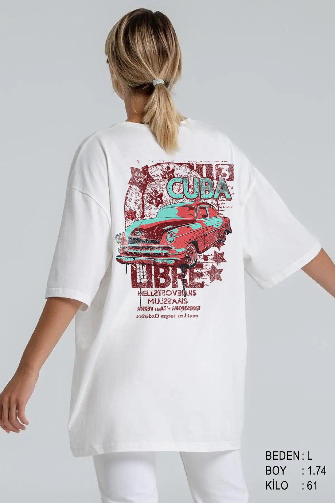 Cuba Oversize Kadın Tişört - PΛSΛGE