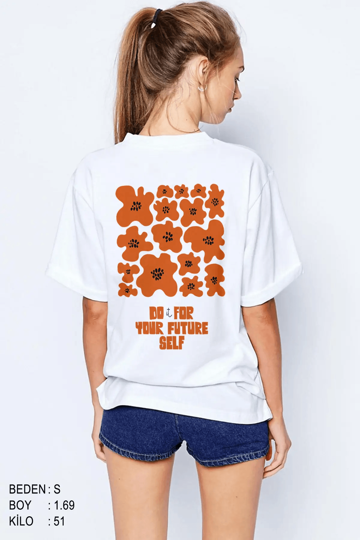 Self Future Oversize Kadın Tişört - PΛSΛGE