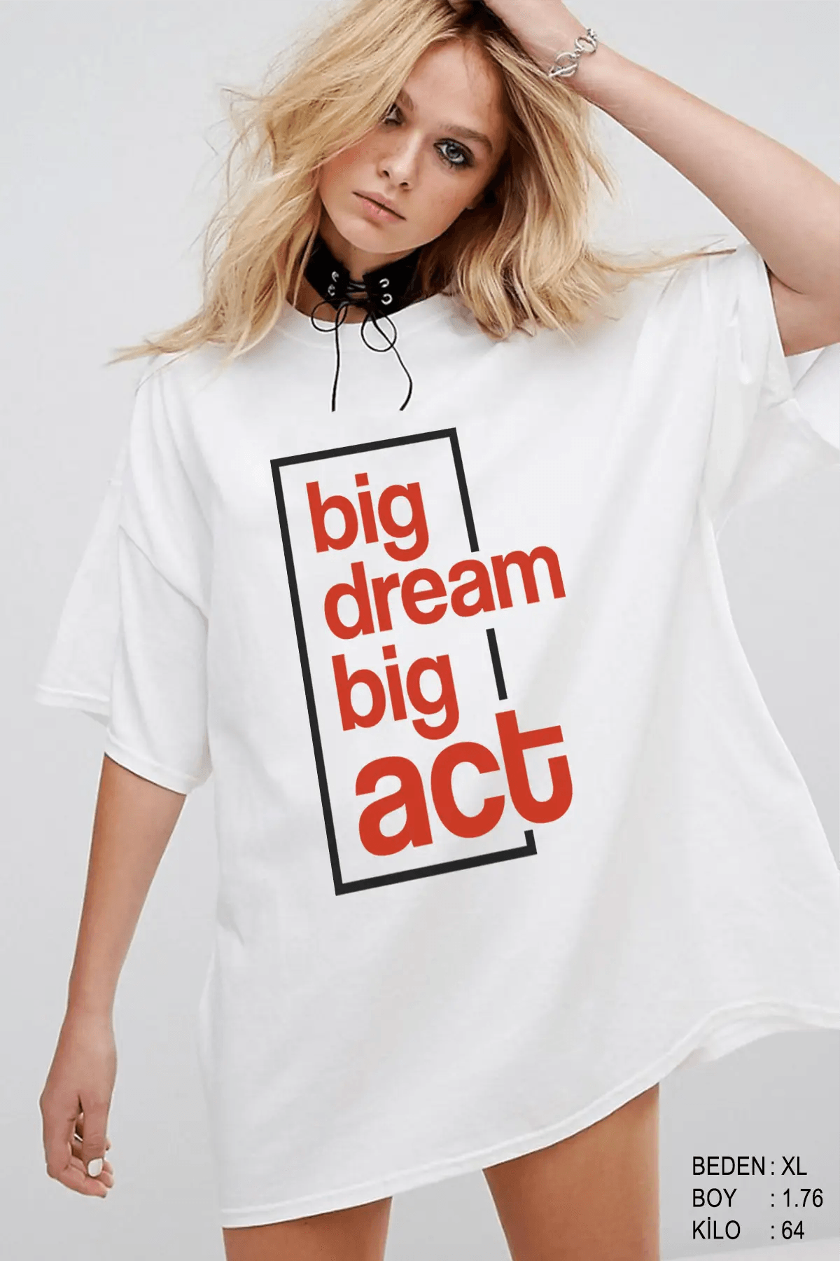 Big Dream Oversize Kadın Tişört - PΛSΛGE