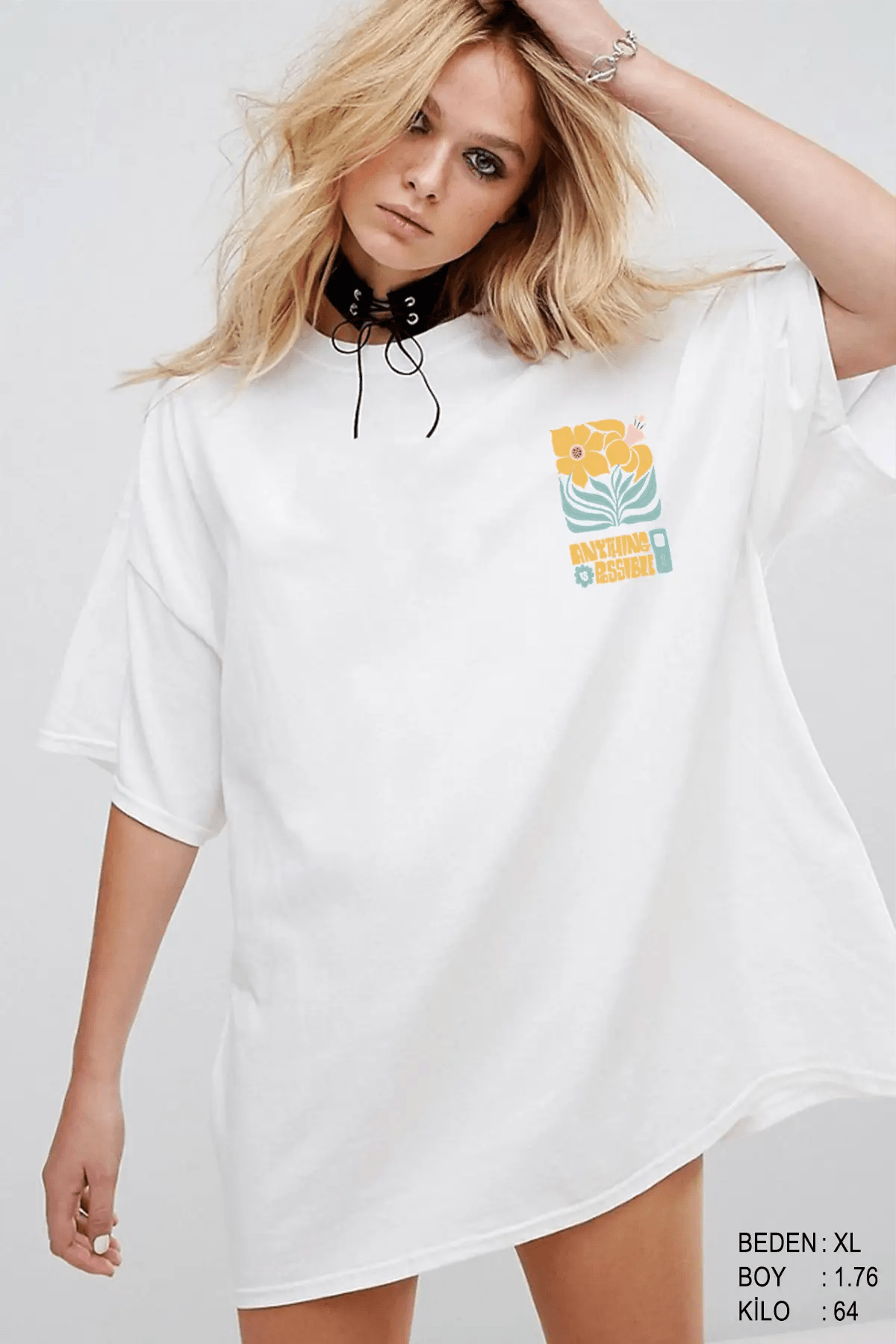 Anything Possible Oversize Kadın Tişört - PΛSΛGE
