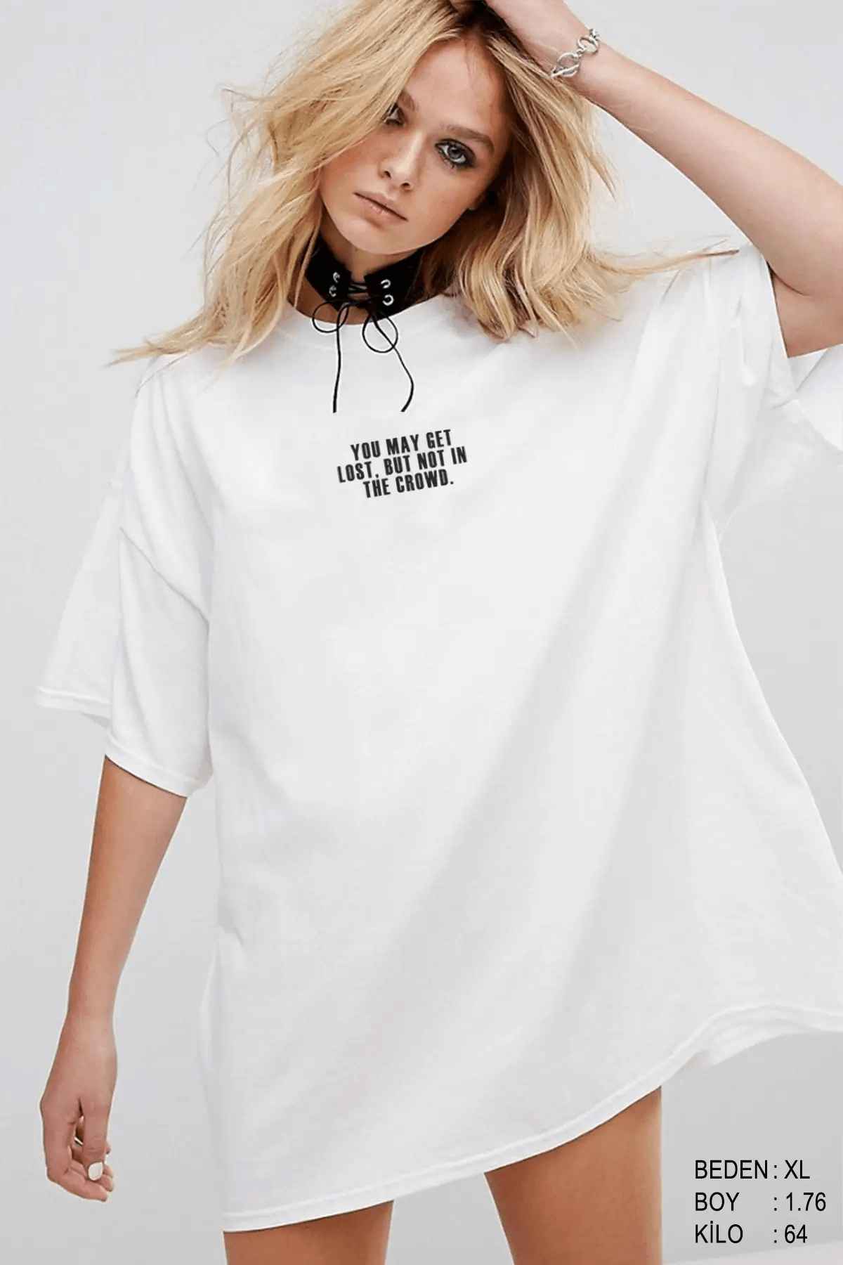Get Lost Oversize Kadın Tişört - PΛSΛGE