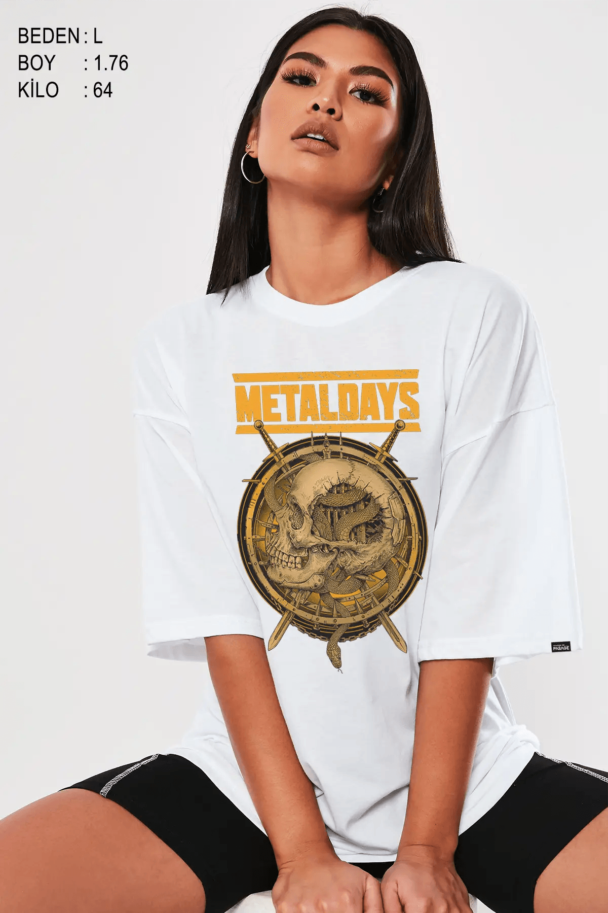 Metaldays Overize Kadın Tişört - PΛSΛGE