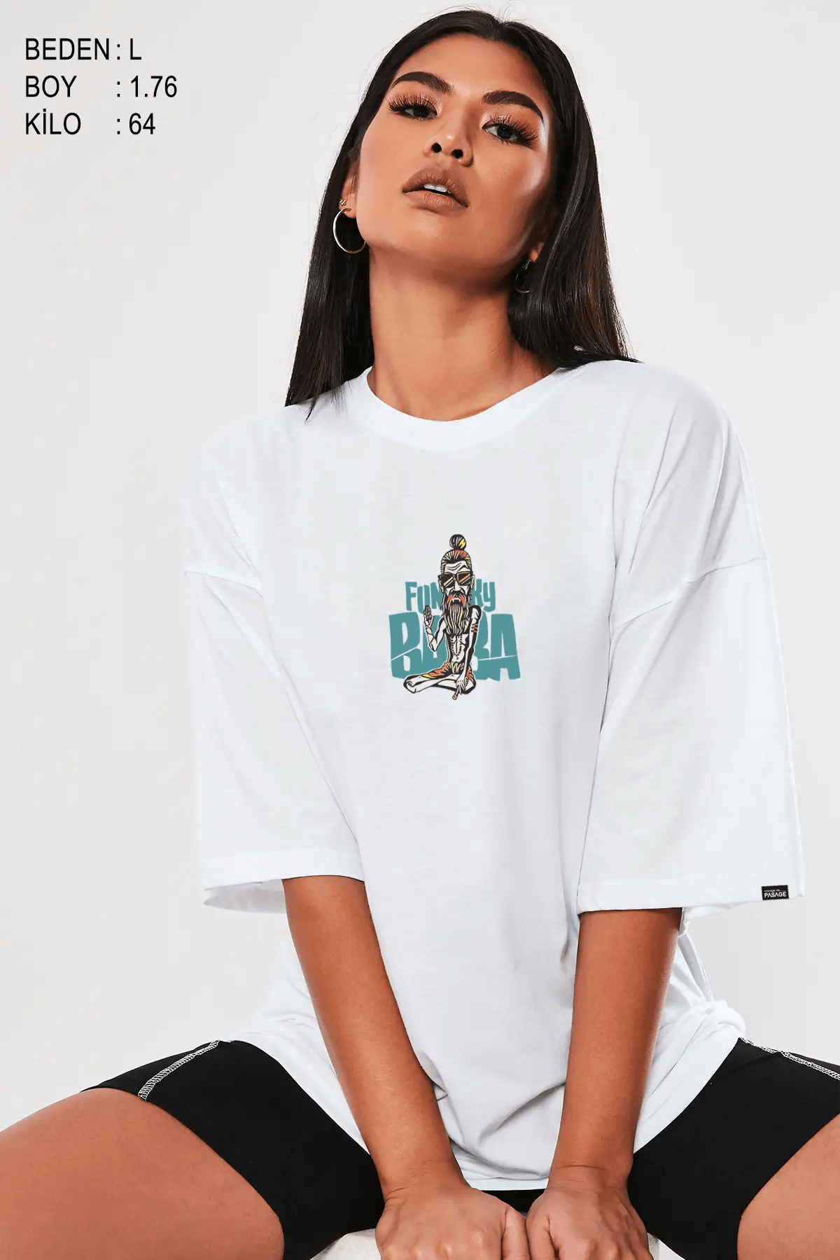 Funky Baba Oversize Kadın Tişört - PΛSΛGE