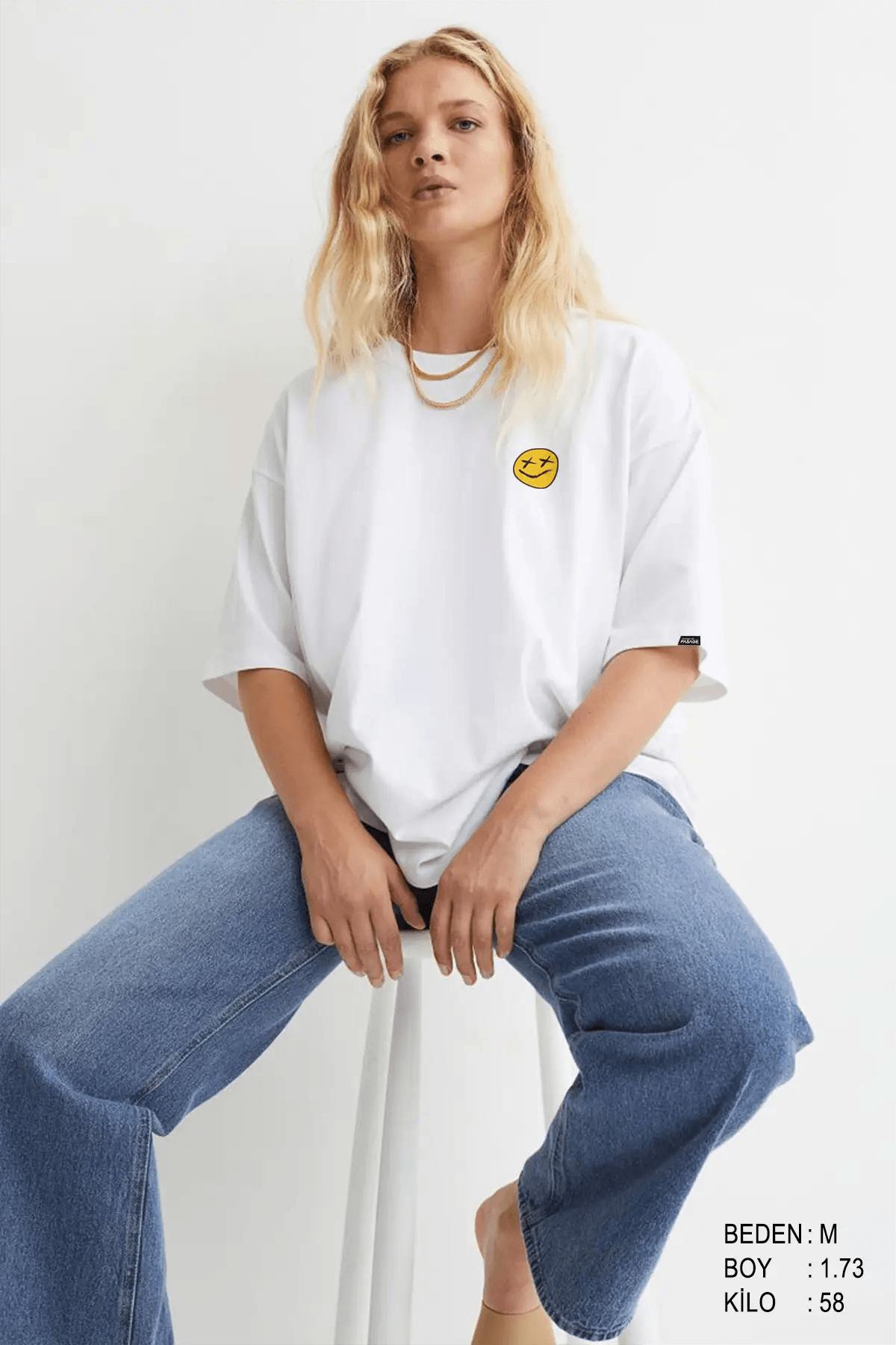 Urban Style Oversize Kadın Tişört - PΛSΛGE