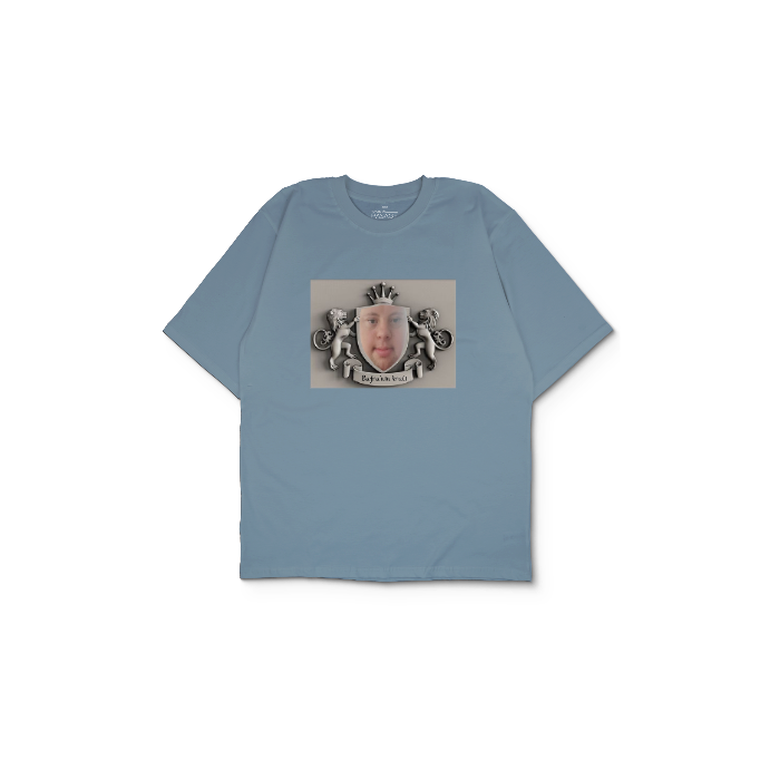 Kendin Tasarla Açık Mavi Oversize Tişört