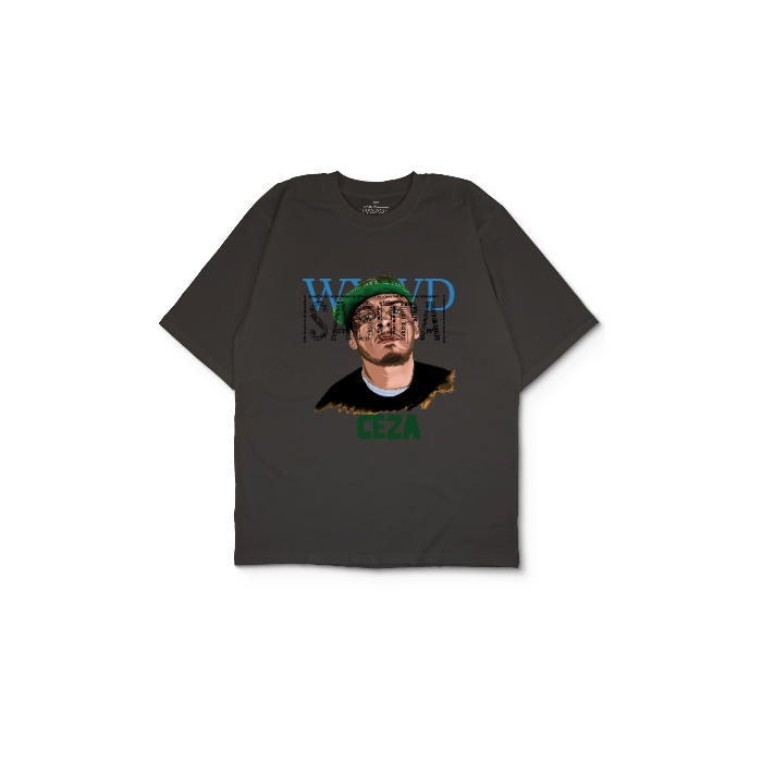 Kendin Tasarla Antrasit Oversize Tişört