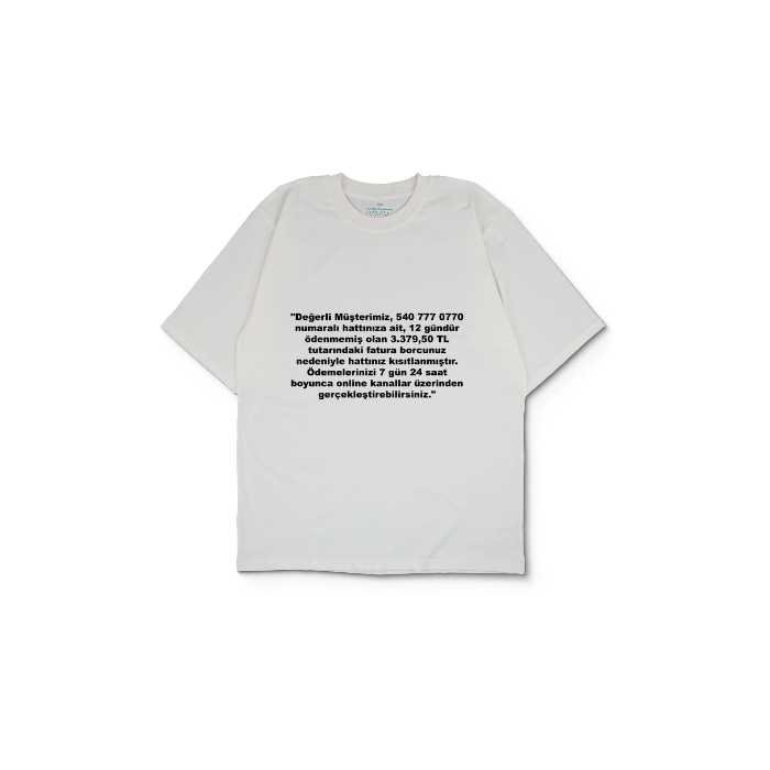 Kendin Tasarla Beyaz Oversize Tişört
