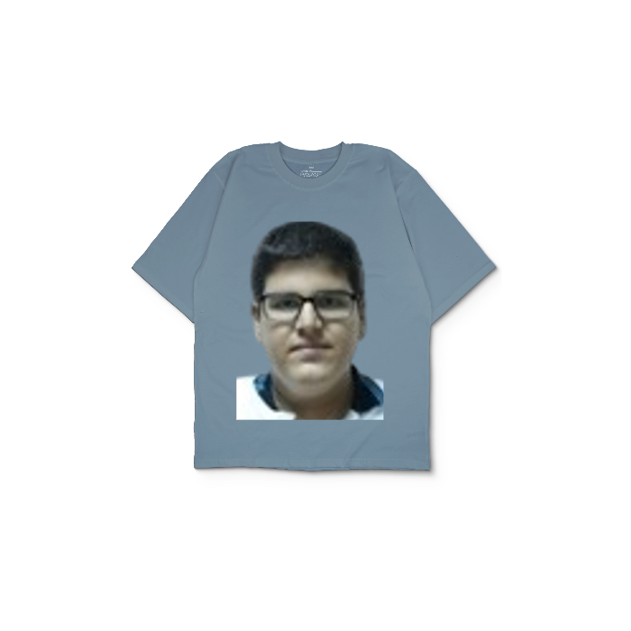 Kendin Tasarla Açık Mavi Oversize Tişört