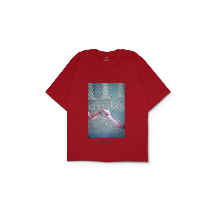 Kendin Tasarla Kırmızı Oversize Tişört