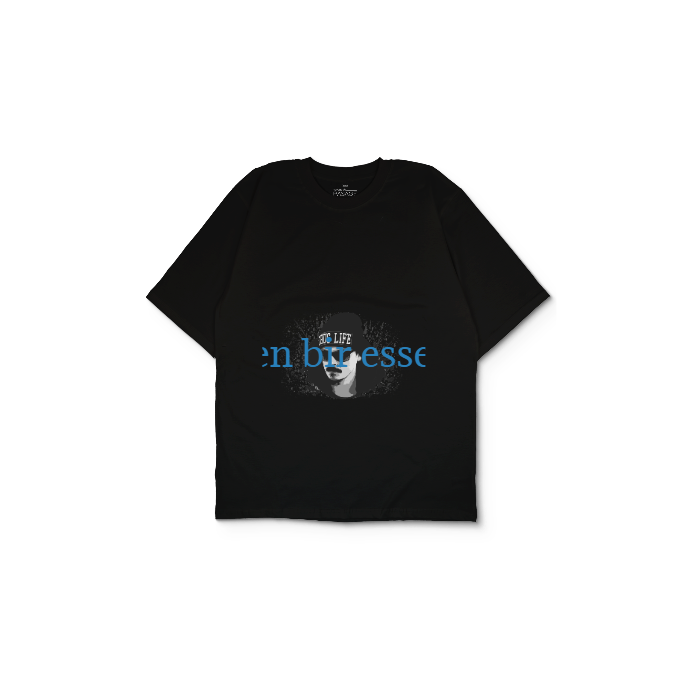 Kendin Tasarla Siyah Oversize Tişört