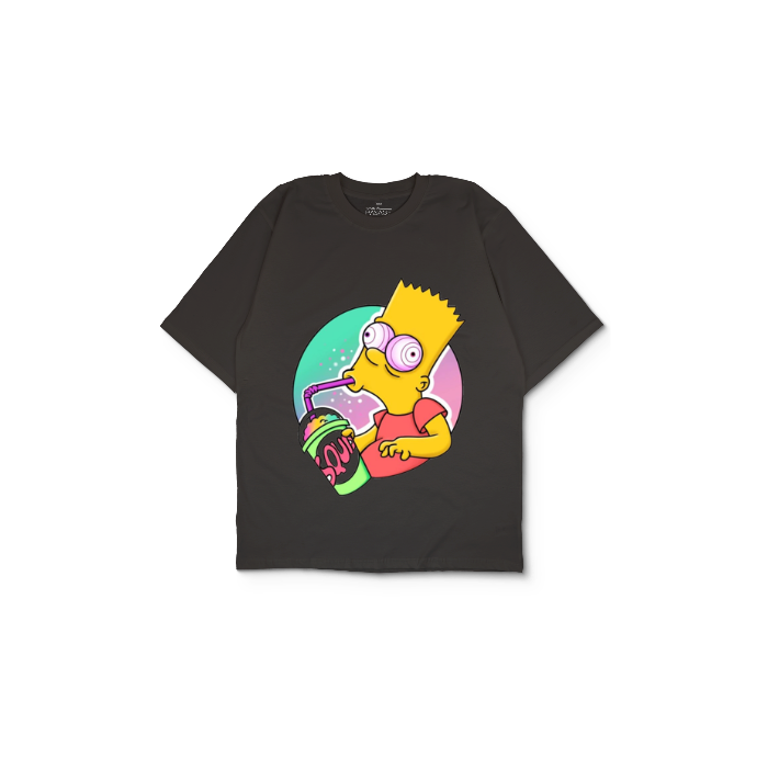 Kendin Tasarla Antrasit Oversize Tişört