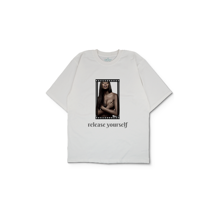 Kendin Tasarla Beyaz Oversize Tişört