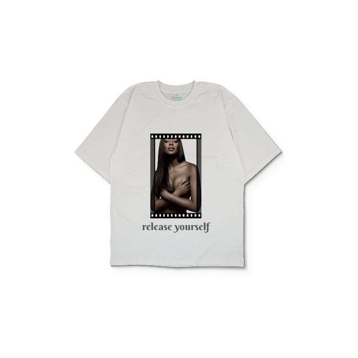 Kendin Tasarla Beyaz Oversize Tişört