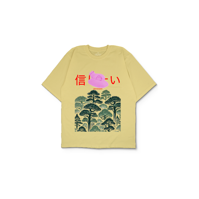 Kendin Tasarla Sarı Oversize Tişört