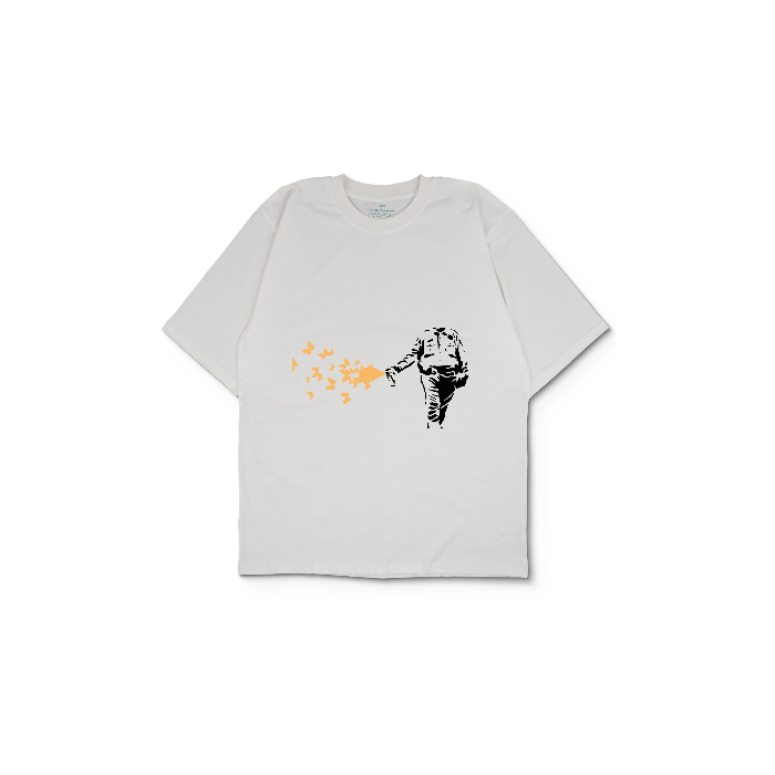 Kendin Tasarla Beyaz Oversize Tişört