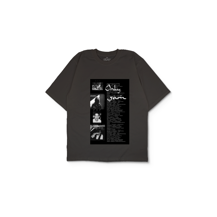 Kendin Tasarla Antrasit Oversize Tişört