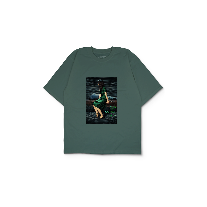 Kendin Tasarla Yeşil Oversize Tişört