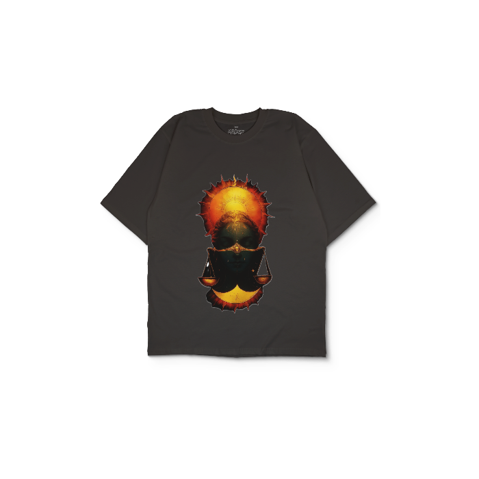 Kendin Tasarla Antrasit Oversize Tişört