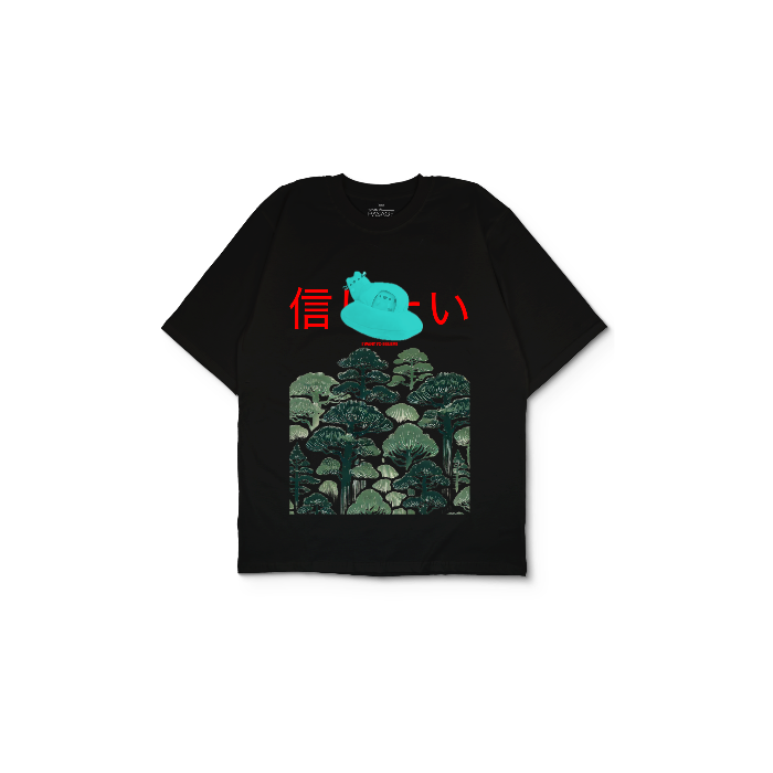 Kendin Tasarla Siyah Oversize Tişört