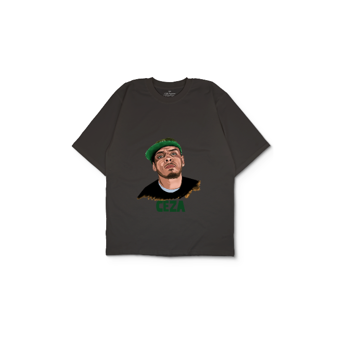 Kendin Tasarla Antrasit Oversize Tişört