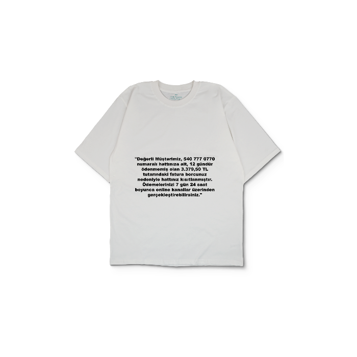 Kendin Tasarla Beyaz Oversize Tişört