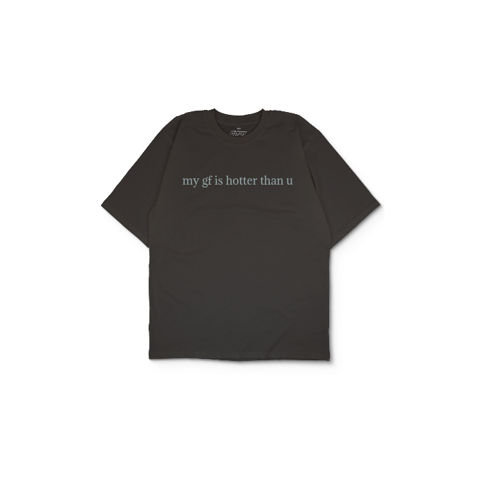 Kendin Tasarla Antrasit Oversize Tişört