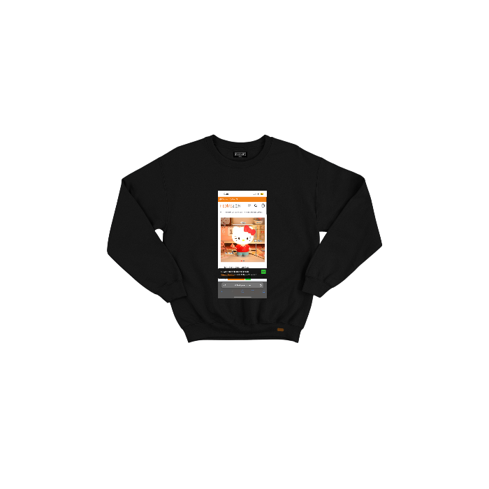 Kendin Tasarla Siyah Oversize Sweatshirt