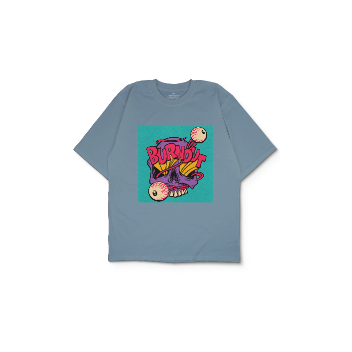 Kendin Tasarla Açık Mavi Oversize Tişört