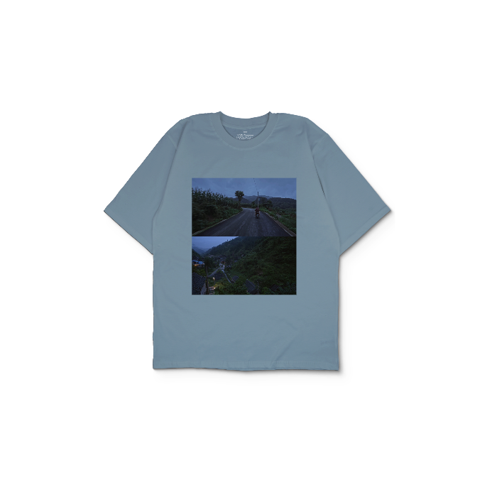 Kendin Tasarla Açık Mavi Oversize Tişört