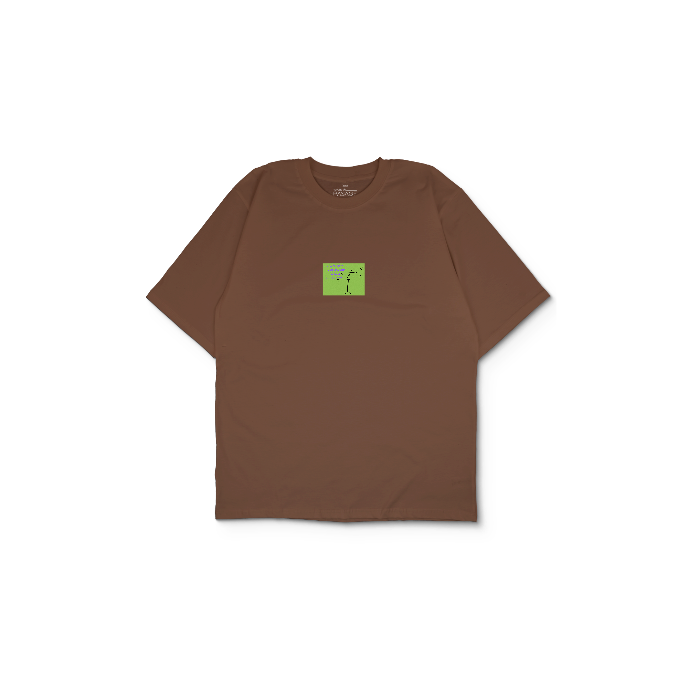 Kendin Tasarla Kahverengi Oversize Tişört