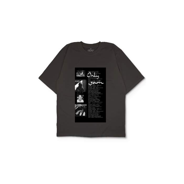 Kendin Tasarla Antrasit Oversize Tişört