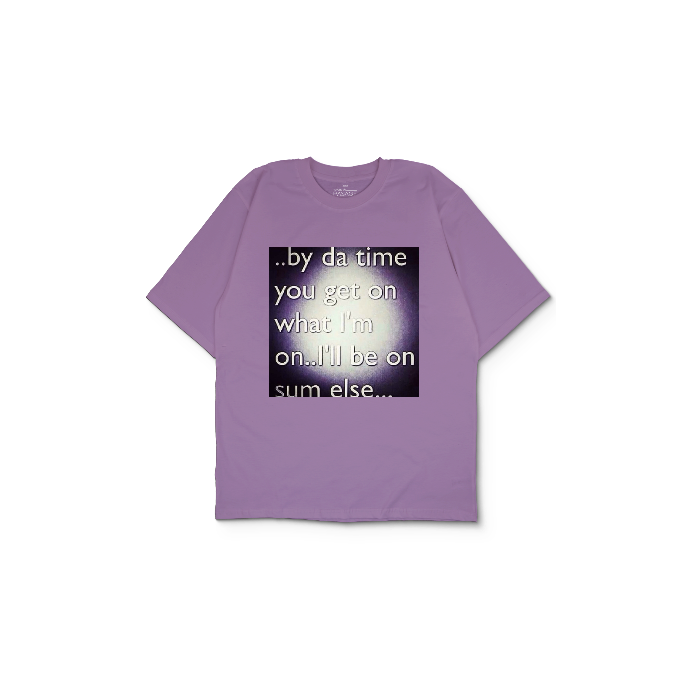 Kendin Tasarla Mor Oversize Tişört