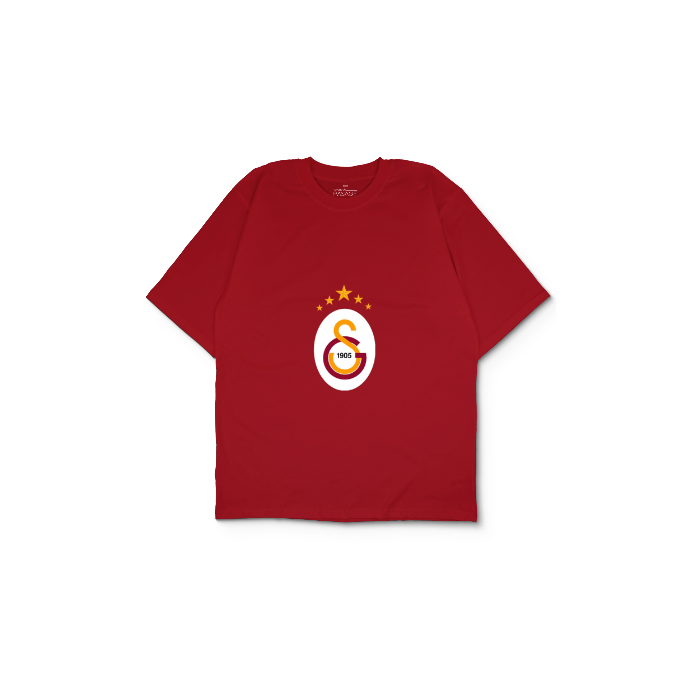 Kendin Tasarla Kırmızı Oversize Tişört