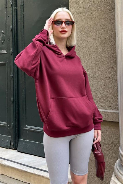 Bordo Oversize Cepli Sweatshirt MG2207