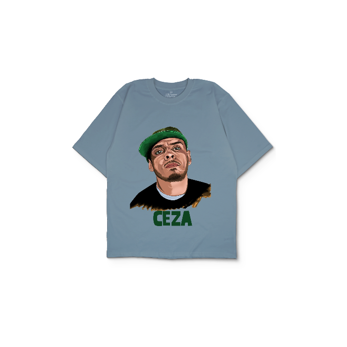 Kendin Tasarla Açık Mavi Oversize Tişört