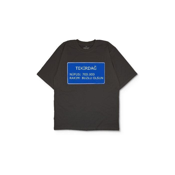 Kendin Tasarla Antrasit Oversize Tişört