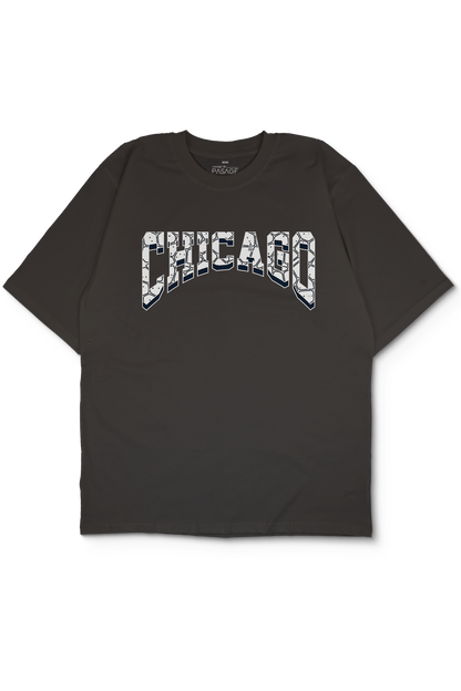 Chicago City Oversize Kadın Tişört