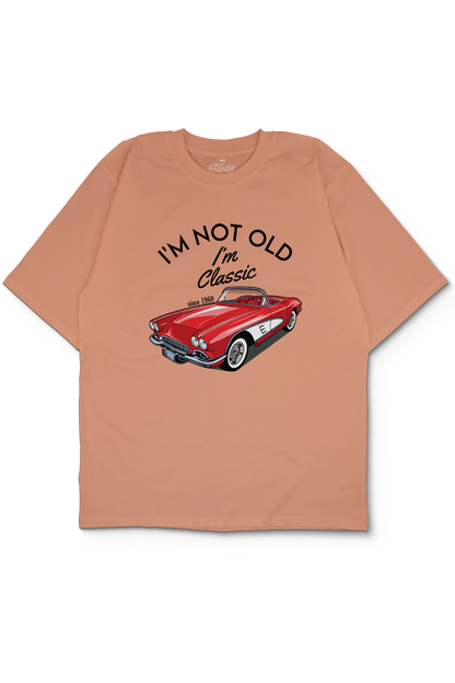 Classic Car Oversize Kadın Tişört