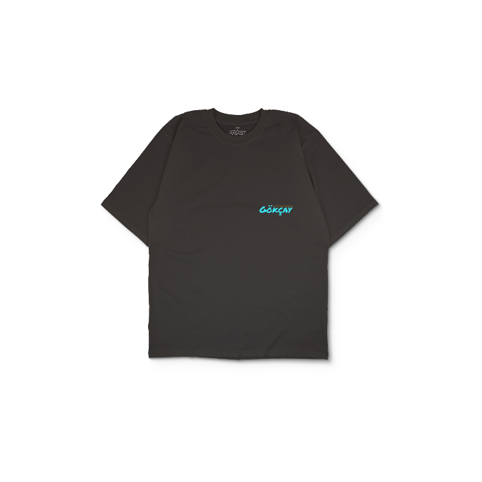 Kendin Tasarla Antrasit Oversize Tişört