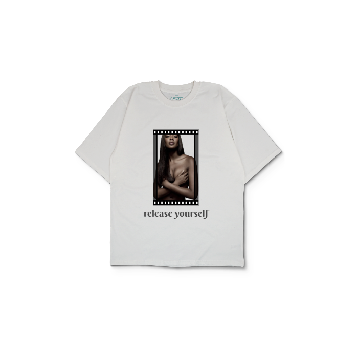 Kendin Tasarla Beyaz Oversize Tişört