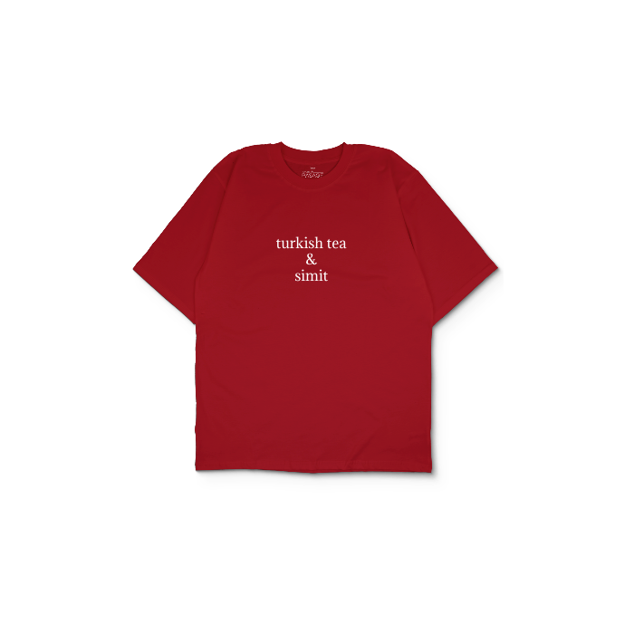 Kendin Tasarla Kırmızı Oversize Tişört