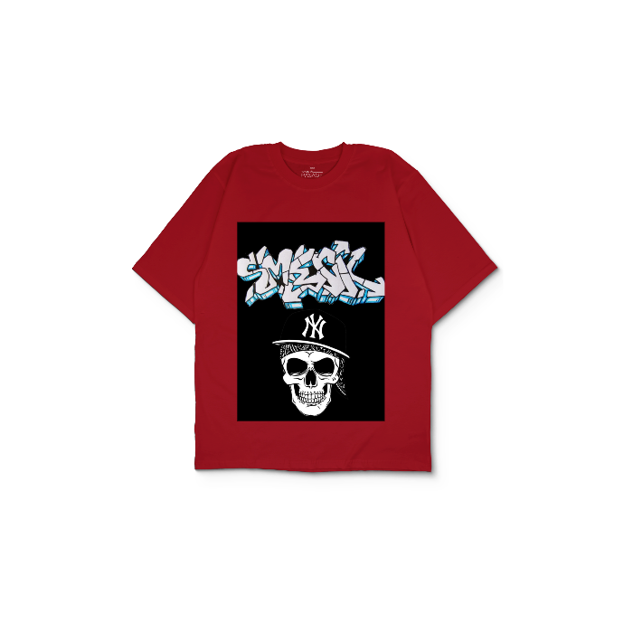 Kendin Tasarla Kırmızı Oversize Tişört