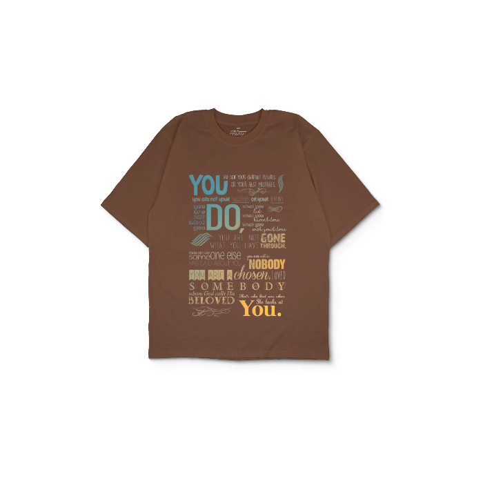 Kendin Tasarla Kahverengi Oversize Tişört