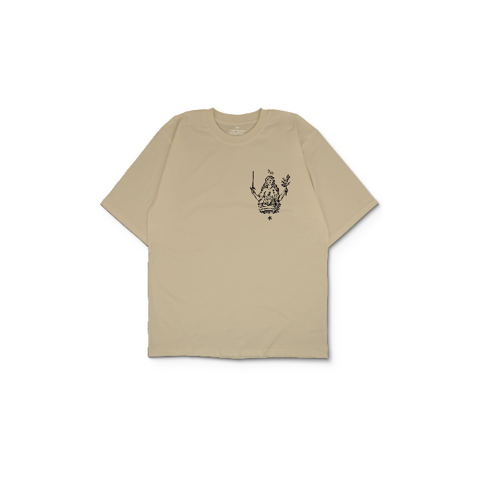 Kendin Tasarla Krem Oversize Tişört