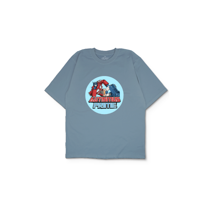 Kendin Tasarla Açık Mavi Oversize Tişört