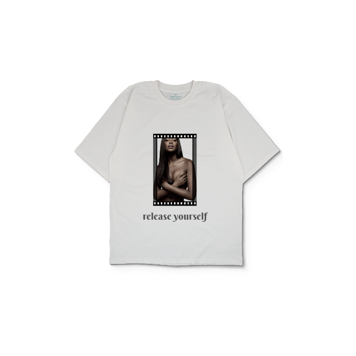 Kendin Tasarla Beyaz Oversize Tişört