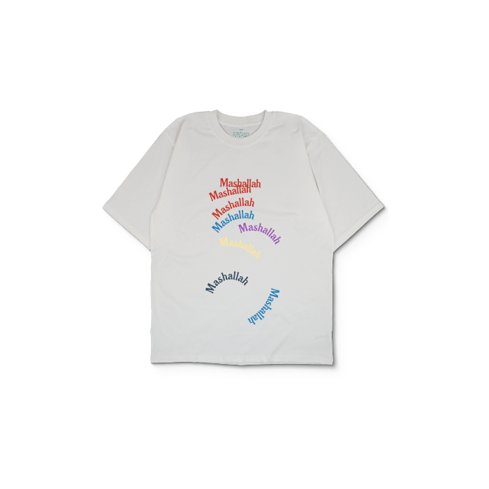 Kendin Tasarla Beyaz Oversize Tişört