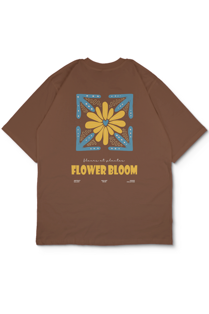 Flower Bloom Oversize Kadın Tişört