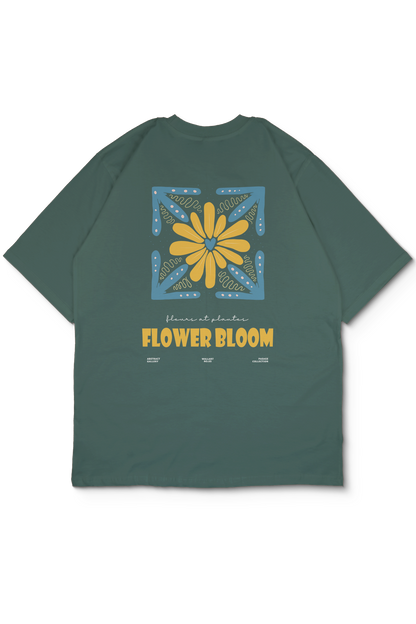 Flower Bloom Oversize Kadın Tişört